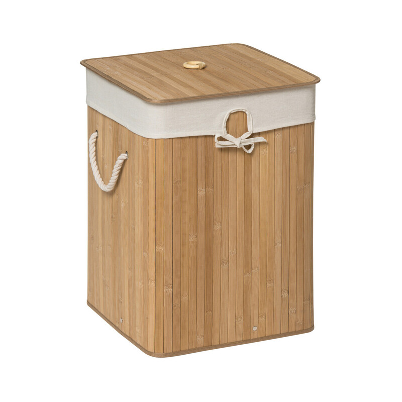 Natural Square Laundry Hamper