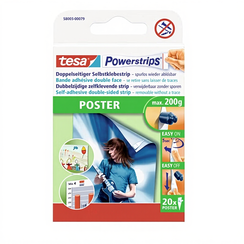 tesa Powerstrips Poster, 20 Streifen