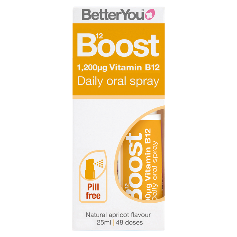 Boost B12 Oral Spray, 1200μg Vitamin B12 with Chromium & Green Tea Extract, Fast Abso