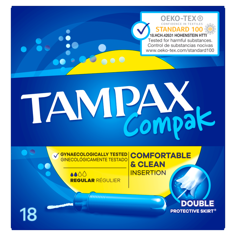 Compak Regular Tampons With Applicator 18 Sticks