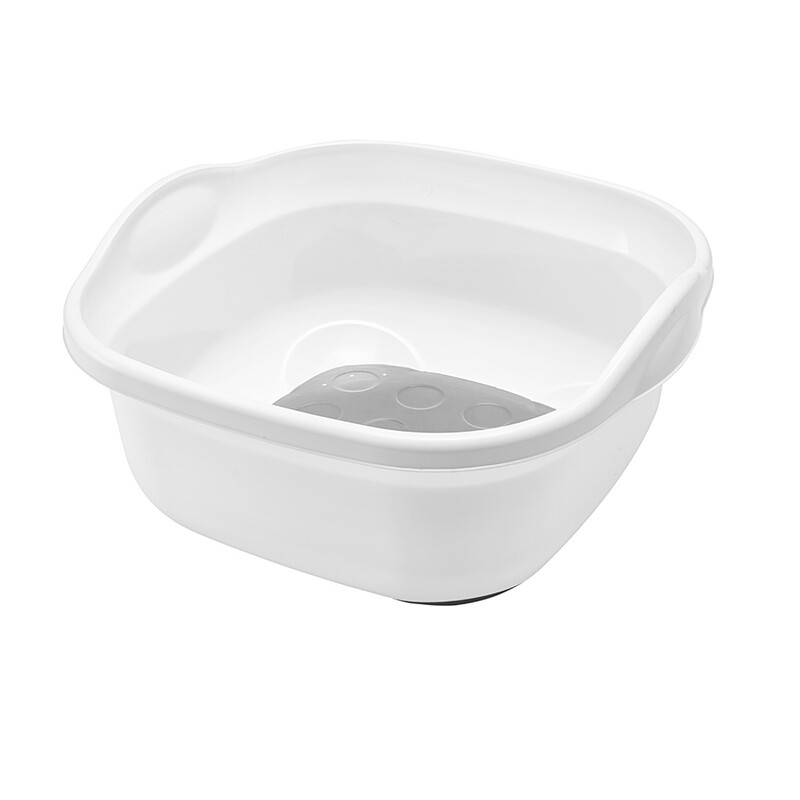 Premium Soft Touch Washing Up Bowl, 31.5L - White & Grey