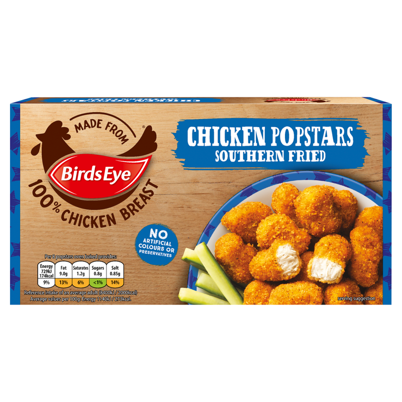 Southern Fried Breaded Chicken Popstars 150g