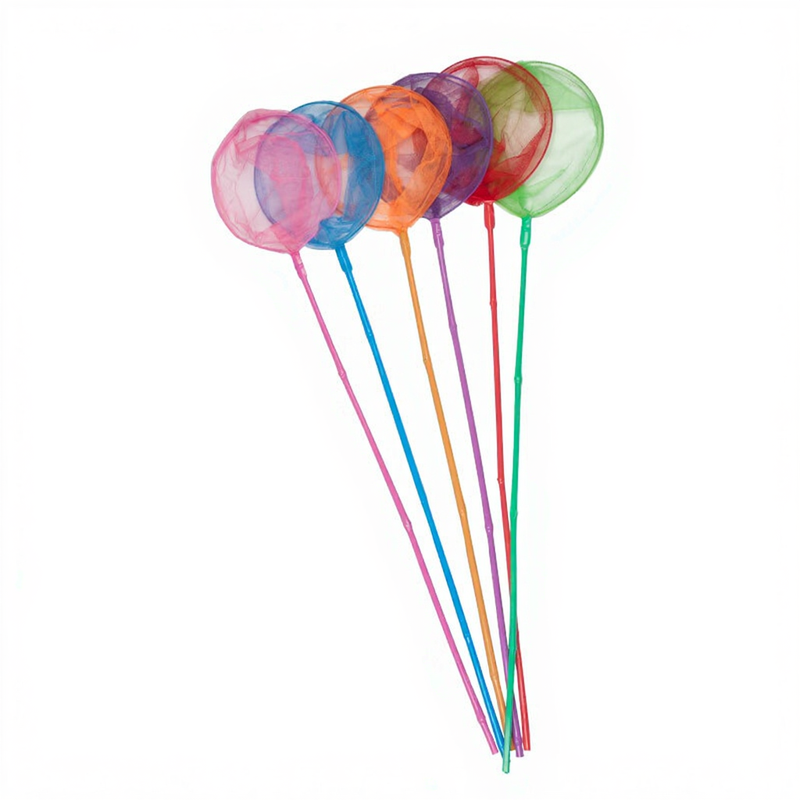 Fischernetz & Stange 90 cm zufällige Farbe