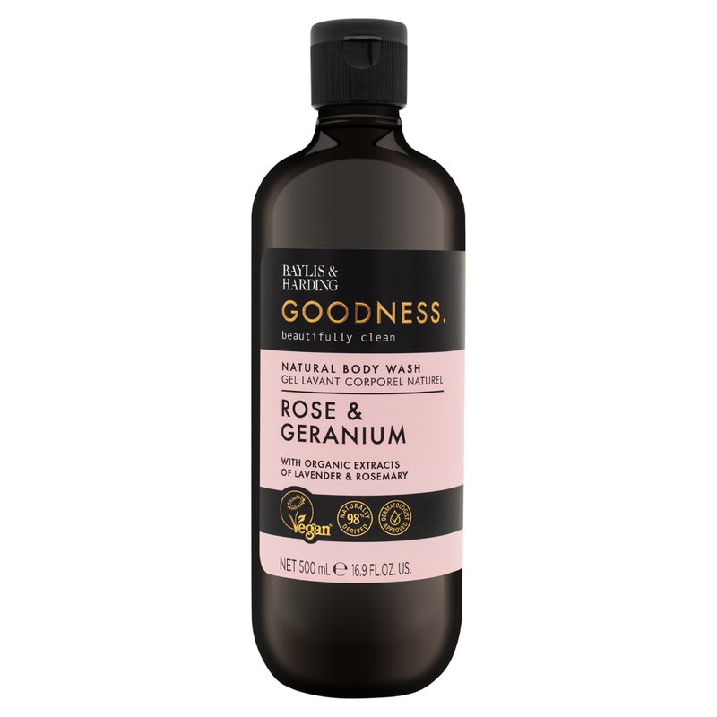 Goodness Rose & Geranium Natural Body Wash 500ml