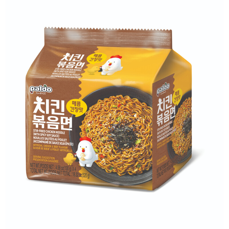 Stirfried Chicken 130g (4 pack) 八道韩式香辣鸡捞面 130g (4 连包)