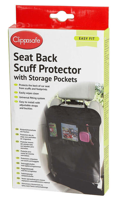Seat Back Scuff Protector with Storage Pockets