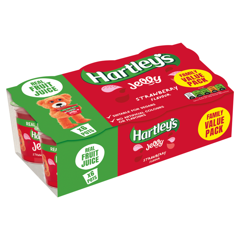 Hartley's Stawberry Jelly 6 x 125g