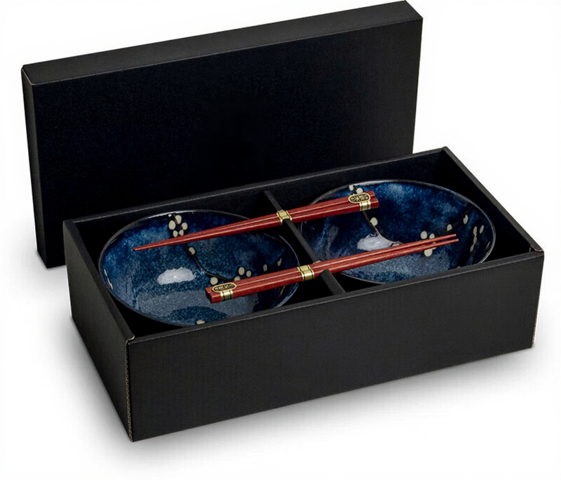 edo Japan - Nudel-Schalen-Set - Schale, Essstäbchen - 2 Stück - Geeignet für 2 Personen