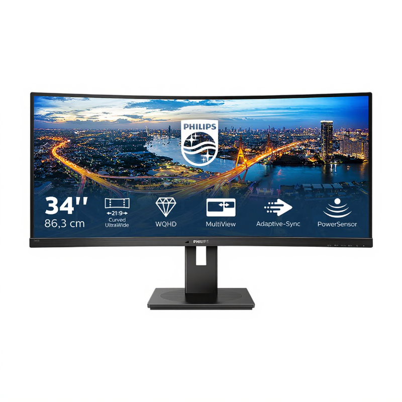 Philips Schwarz 345B1c Curved Monitor 3440X1440 100Hz - Bild 6