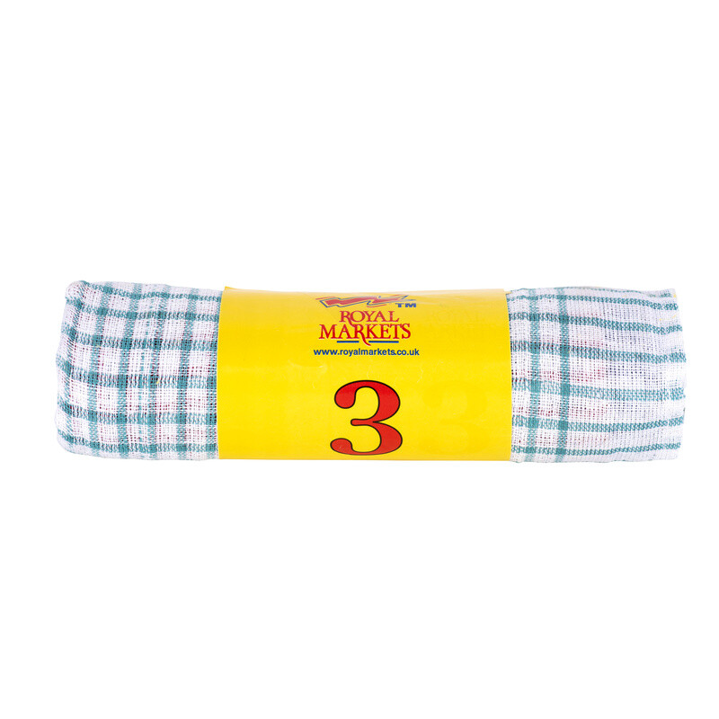 s Red Blue and Green Stripe Teatowels, 63 x 45cm, roll of 3, pack of 10