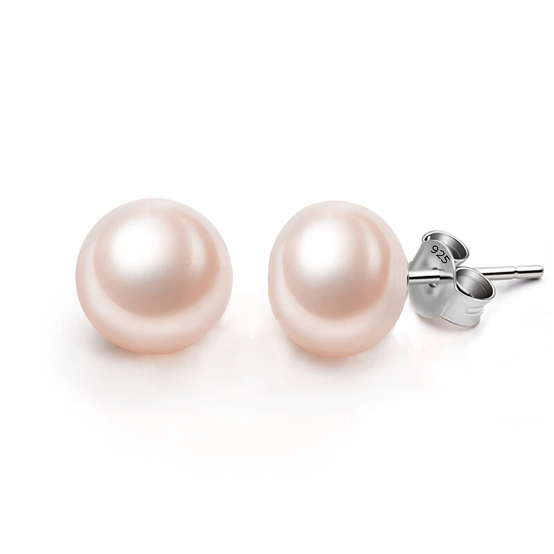 11mm Pink Freshwater Cultured Pearl Stud Earrings