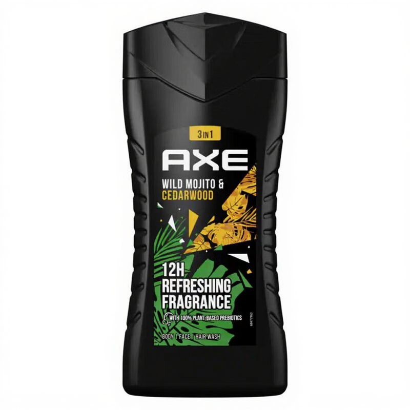 Axe Wild gel douche 3-en-1 Mojito vert & bois de cèdre 250 ml