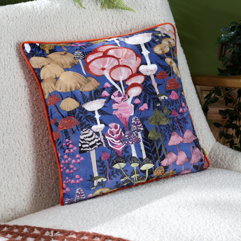 Cushion Amanita Square Blue 43x43cm