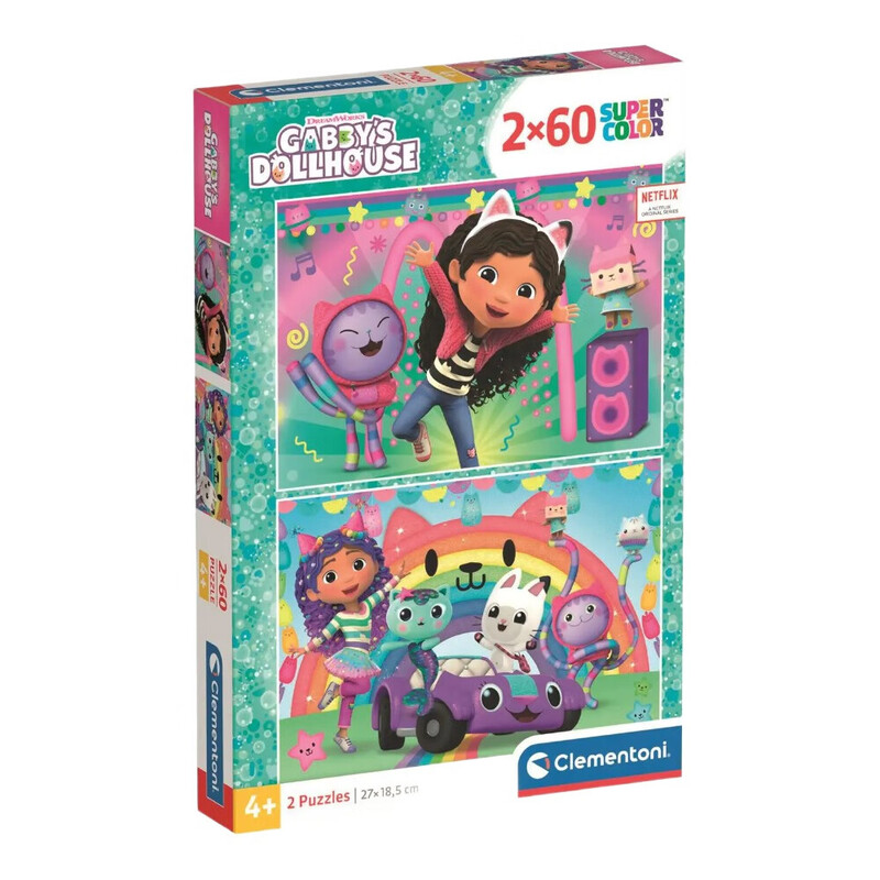 Gabby's Dollhouse 2 x 60 Piece Puzzles