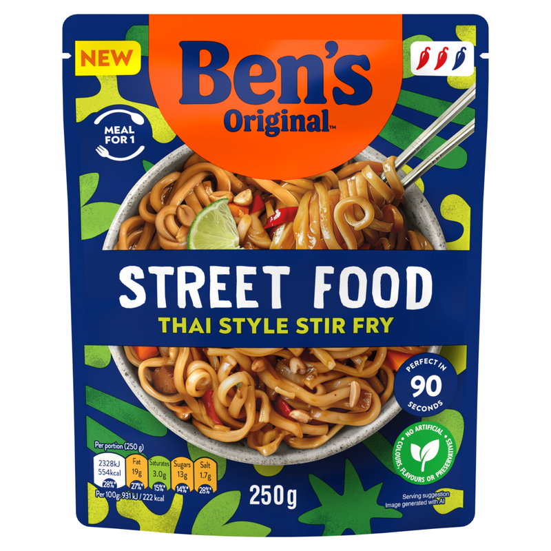 Ben's Original Street Food Thai Stir Fry Noodles 250G