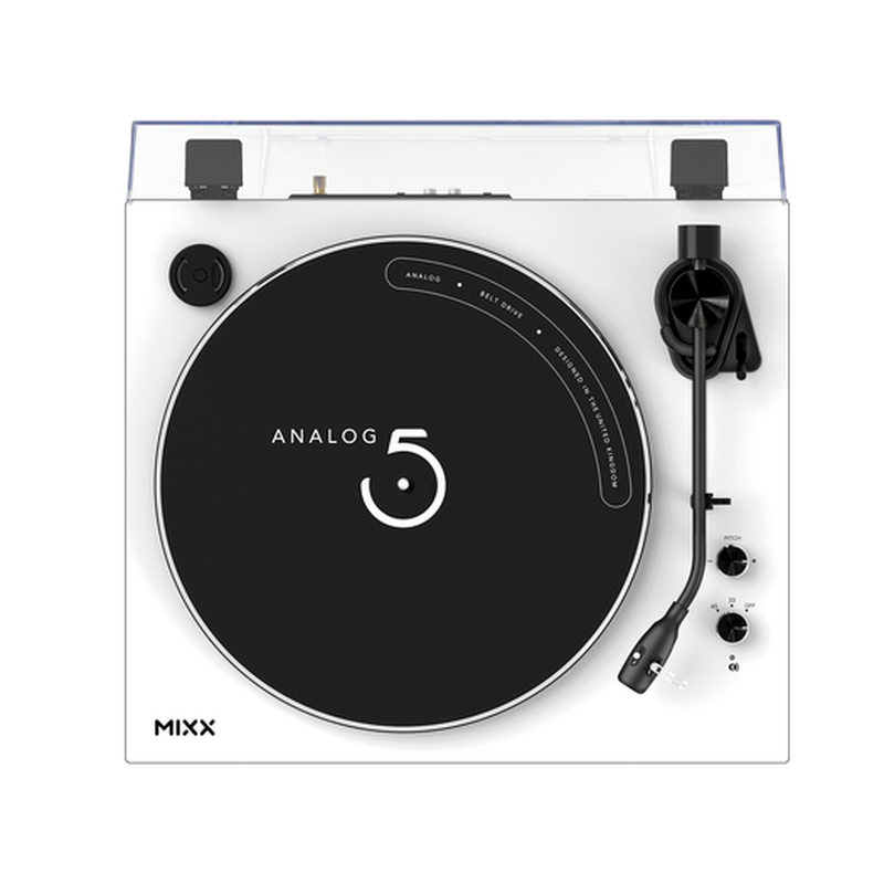 Analog 5 Stereo Vinyl Turntable – White