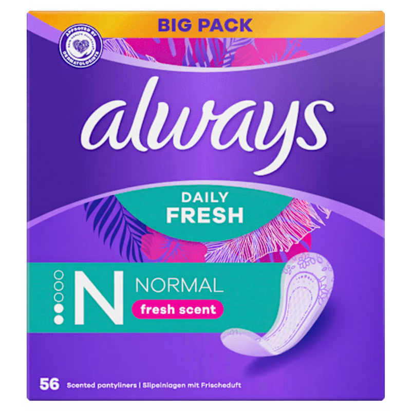 Always Fresh&Protect Normal Frische Slipeinlagen Großpackung 56 Stk