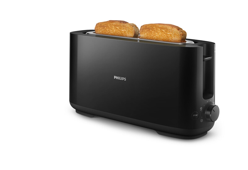 Philips Daily-collectie Broodrooster - lange sleuf, zwart - HD2590/90