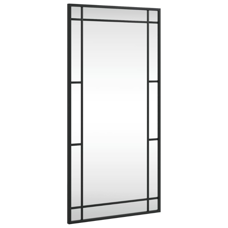vidaXL Miroir Mural Rectangulaire 40 x 80 cm Fer Noir