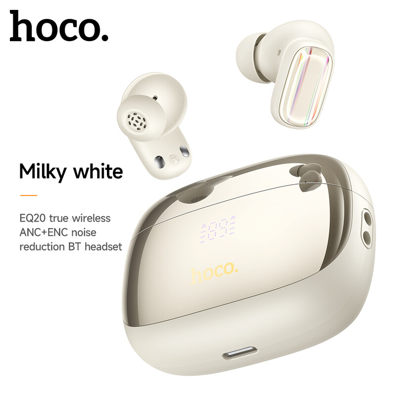 EQ20 Rhyme Wireless Noise Reduction Earphones- Milky White
