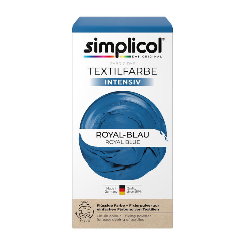 Simplicol Textilfarbe Intensiv Royal Blau (18 Colours) 150 g