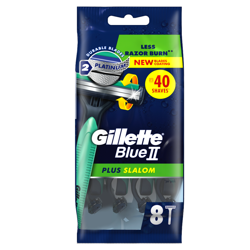 BlueII Plus Slalom Men's Disposable Razors x8