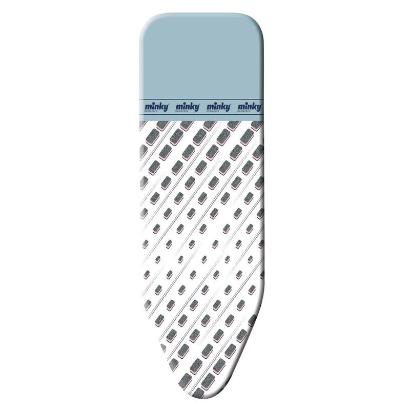 Minky Ironing Board Cover | Smartfit Performance | Non-Stick & Heat Reflective | 125x45cm | Fits Most Boards