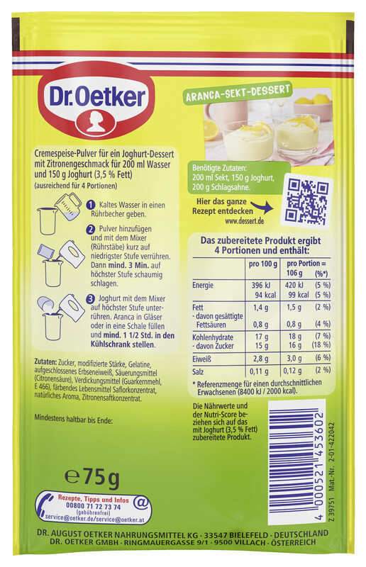 Dr. Oetker Oetker Aranca Zitrone