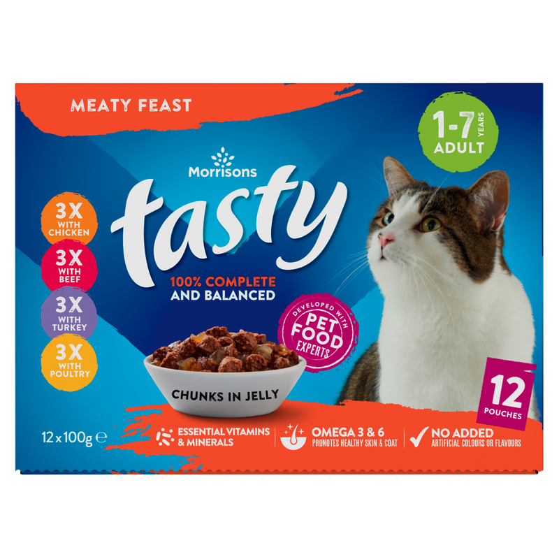 Tasty Chunks in Jelly Meaty Feast 1-7 Years Adult 12 x 100g