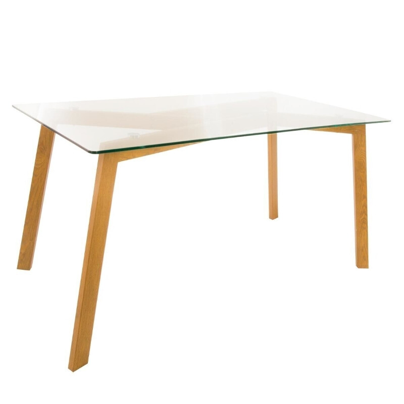 Atmosphera Taho Esstisch 150 x 80 cm Glas und Metall