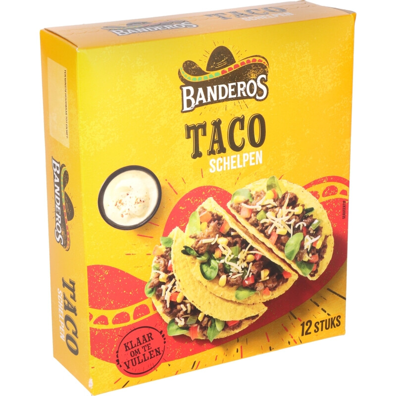 Banderos Tacoschelpen 12 st