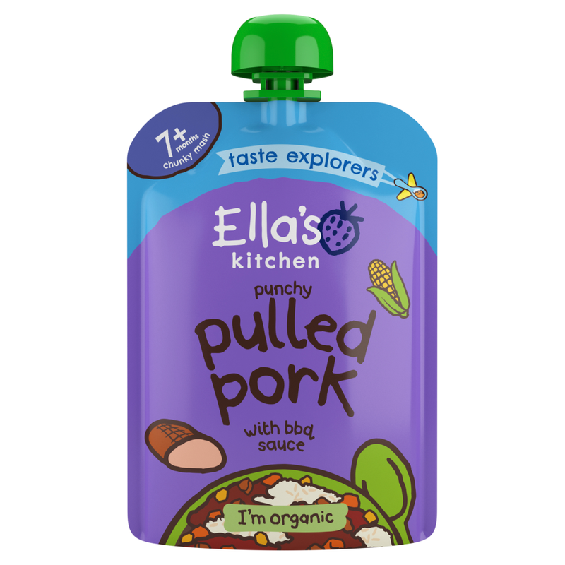 Organic Pulled Pork Baby Food Pouch 7+ Months 130g
