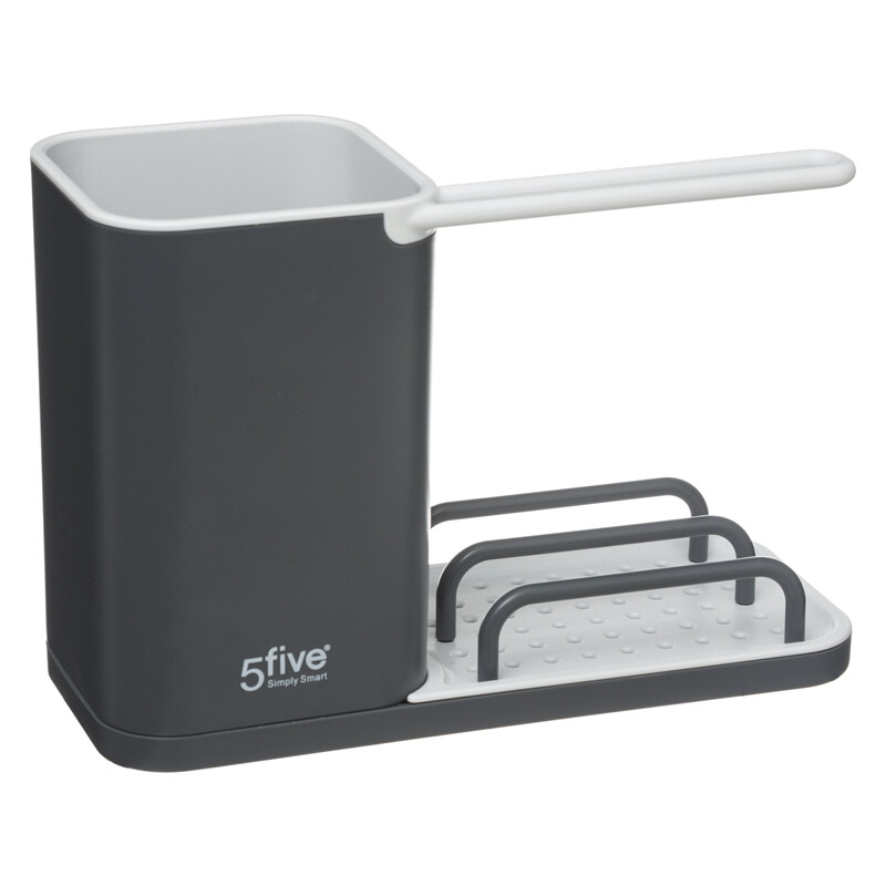 5FIVE Néo Organiseur d’évier 4-en-1 - Gris anthracite