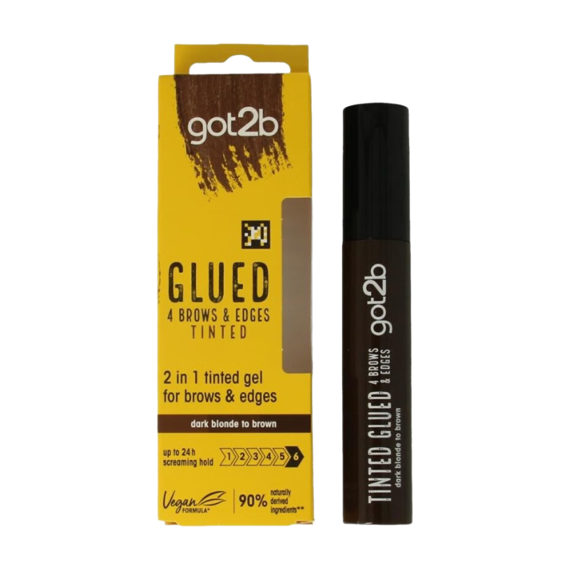 Schwarzkopf got2b Glued 2-in-1 gel voor wenkbrauwen en haarranden bruin getint 16 ml
