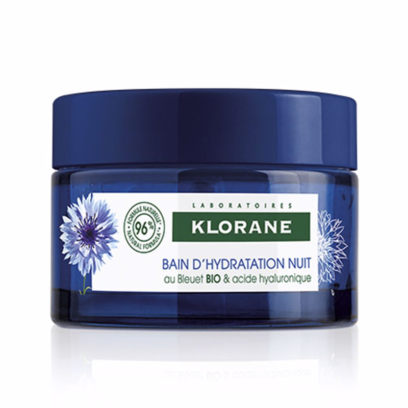 Klorane ACIANO BIO&HYALURONZUUR hydratatie nachtbad 50 ml