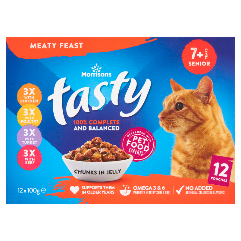 Tasty Chunks in Jelly Meaty Feast 7+Years Senior 12 x 100g