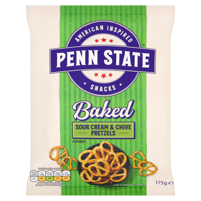 Penn State Cream Sour & Chive Pretzels 175G