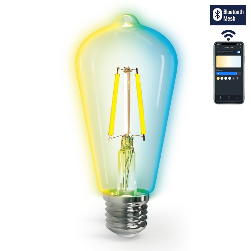 Aigostar Bluetooth mesh smart filamentlamp ST64 6 W CCT