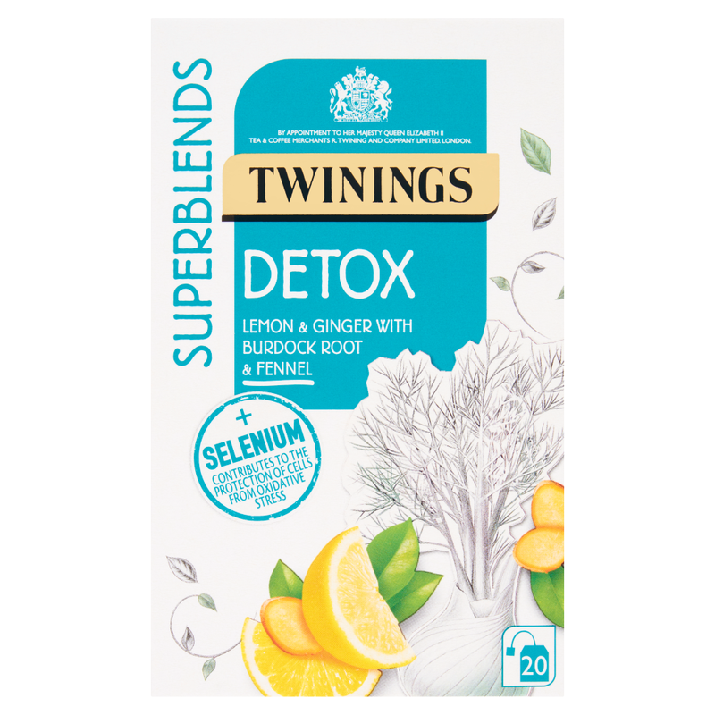 Detox Lemon & ginger With Burdock Root & Fennel 20 Bags 40g