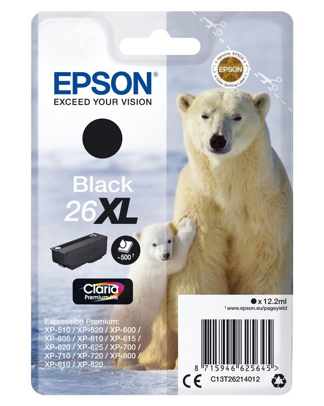 Epson enkelverpakking zwart 26XL Claria Premium-inkt
