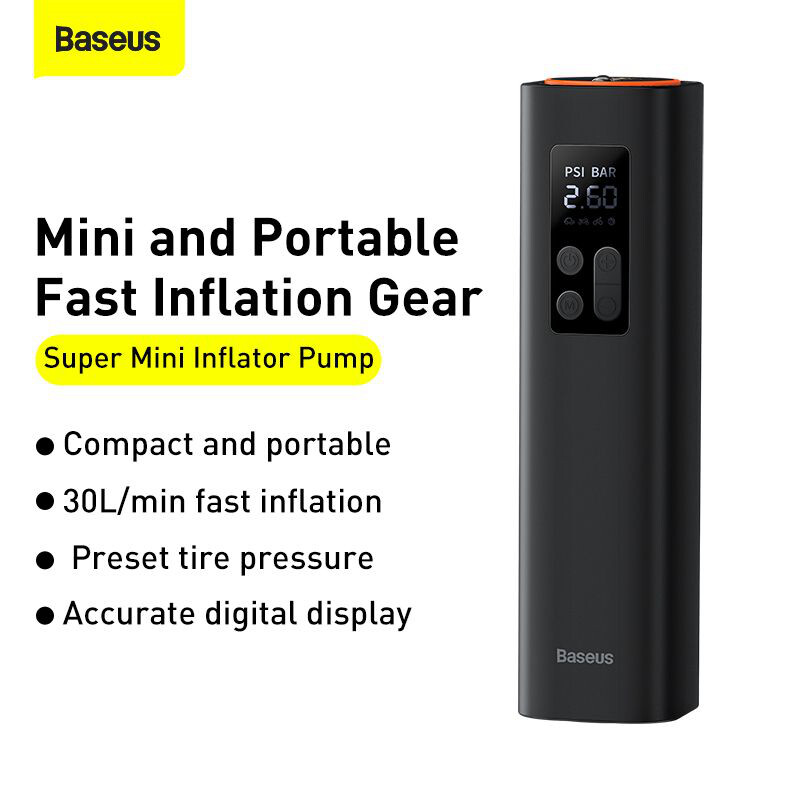 Super Mini Inflator Pump Black