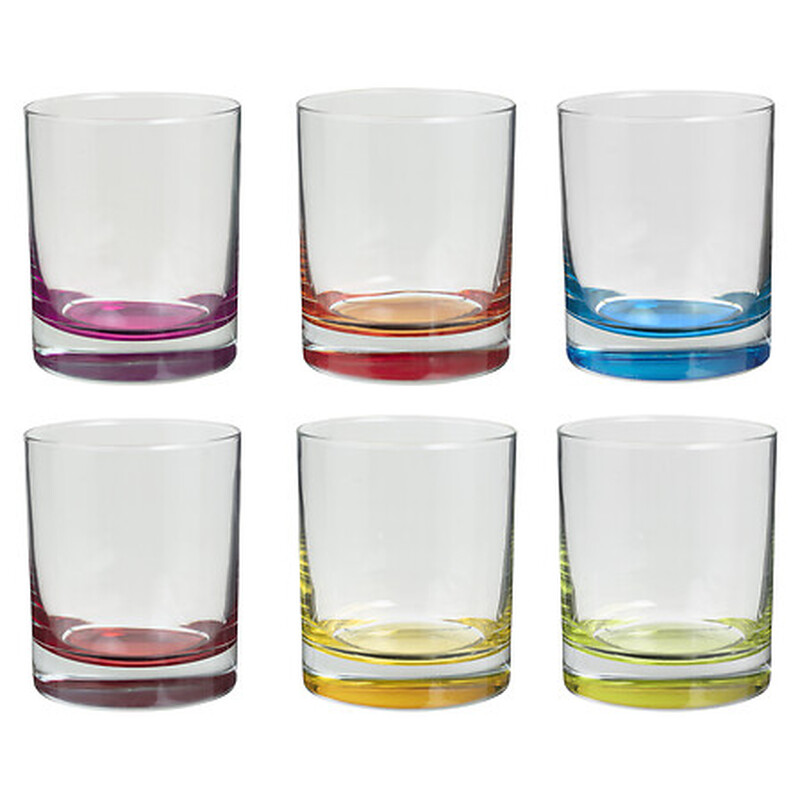 Atmosphera Trinkglas Low X6 Colori'eau 30cl