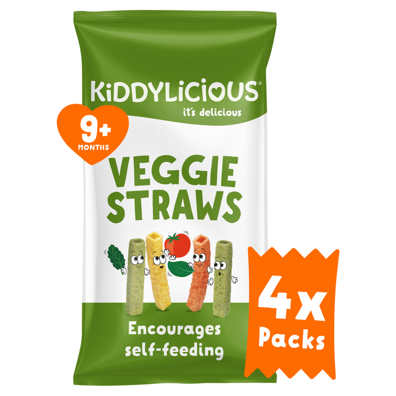 Kiddylicious Veggie Straws 9+ Months 4 x 12g