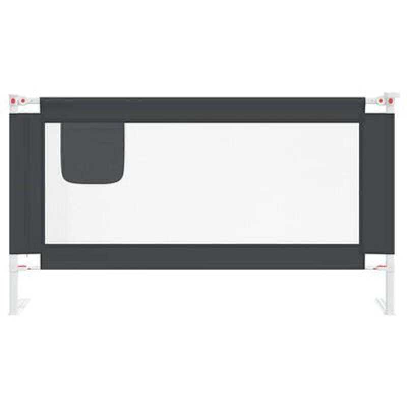vidaXL Bedhekje peuter 150x25 cm stof donkergrijs