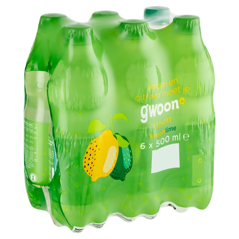 G'woon Citroen Limoen Fizz Drank - 6 x 500 ml
