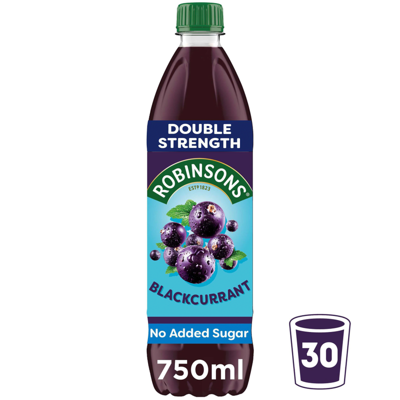 Double Concentrate No Added Sugar Blackcurrant 750ml