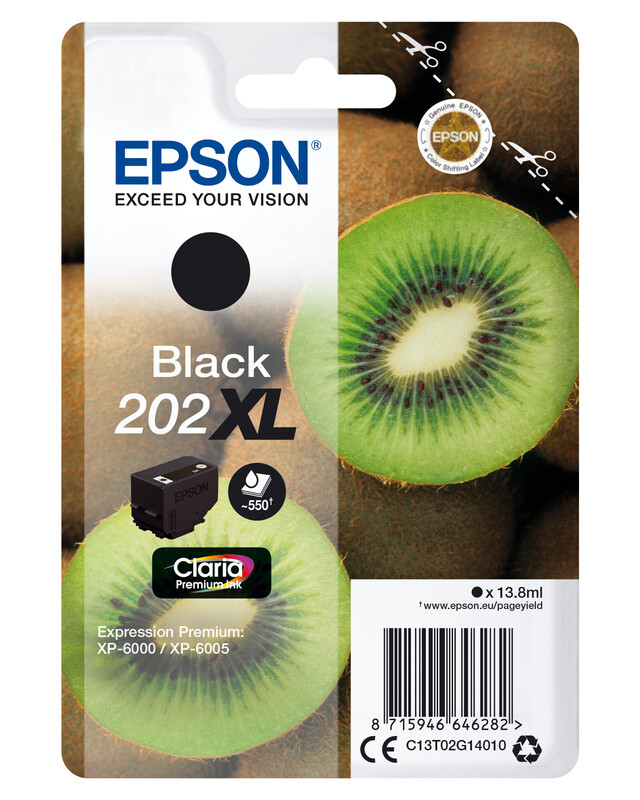 Epson Kiwi singlepack zwarte 202XL Claria Premium inkt