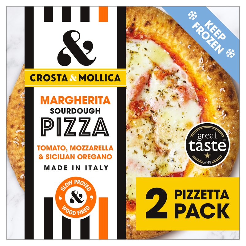 Tomato, Mozzarella & Sicilian Oregano Margherita Sourdough Pizza 2 x 218g (436g)