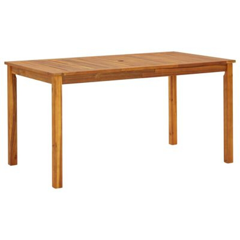 vidaXL Tuin Eettafel - Massief Acaciahout, 140 x 80 x 74 cm, Bruin