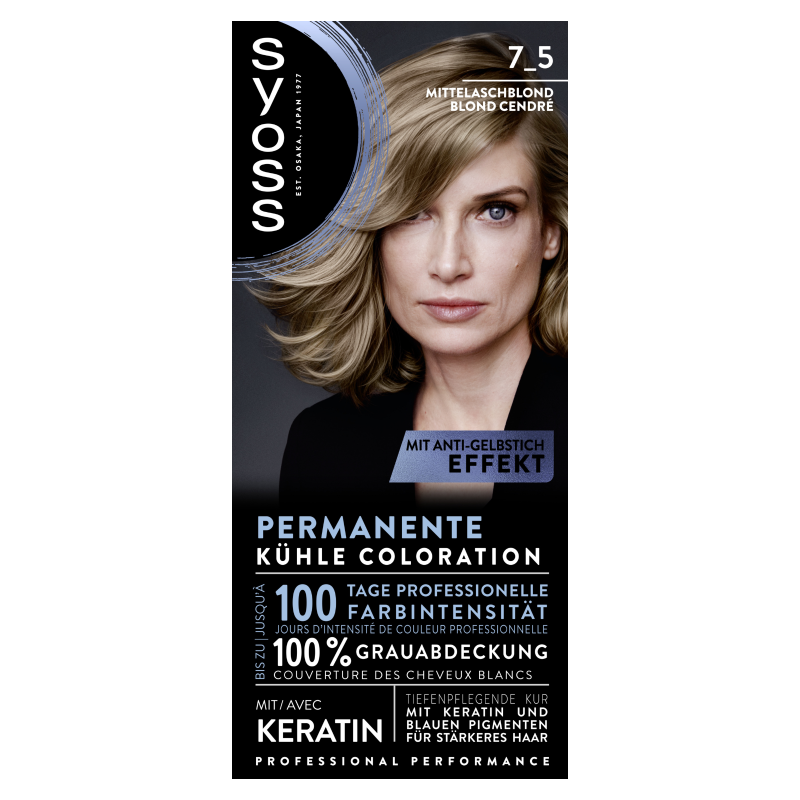 Syoss Haarfarbe 7_5 Mittel Aschblond 1 Stück
